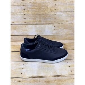 Novella 1780 Mens Black Textured Leather Suede Low Top Sneakers Size 12 EU 46